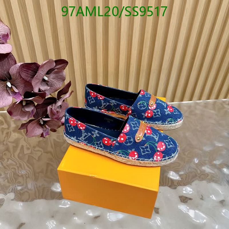 Louis Vuitton Women's Cherry Print Denim Espadrille Flats