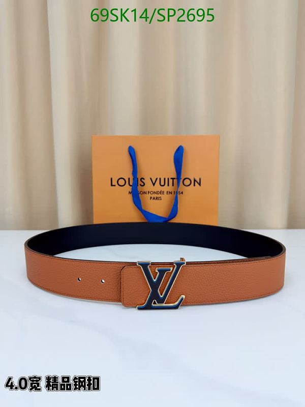 Louis Vuitton Monogram LV Initiales Belt, Genuine Leather, 4.0cm Width
