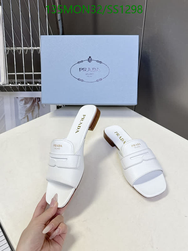 Prada Women's White Leather Slip-On Slides - EU 35-41