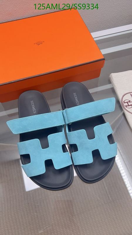 Hermès Women's Sheepskin Slide Sandals - Blue