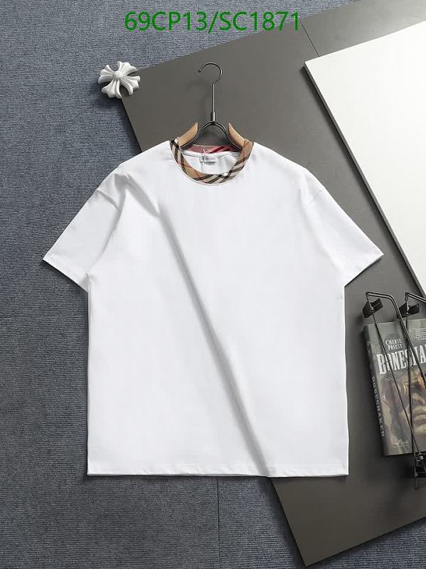 Burberry Classic Check Collar Cotton T-Shirt for Men