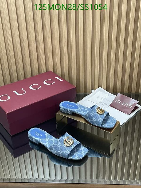 Gucci Women's Denim Slide Sandals with GG Hardware