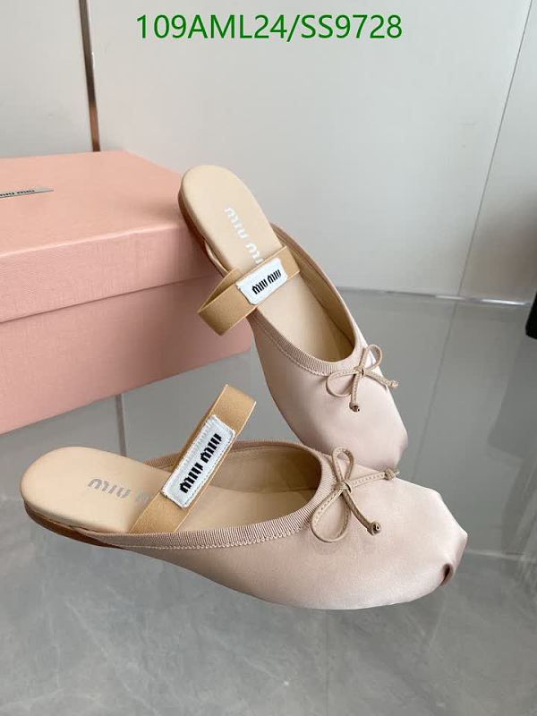 Miu Miu Women's Ballet Flats - Real Silk & Sheepskin with Leather Outsole