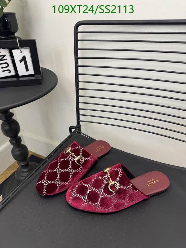 Gucci Women's Velvet Horsebit Mules - Red Burgundy EU 35-43