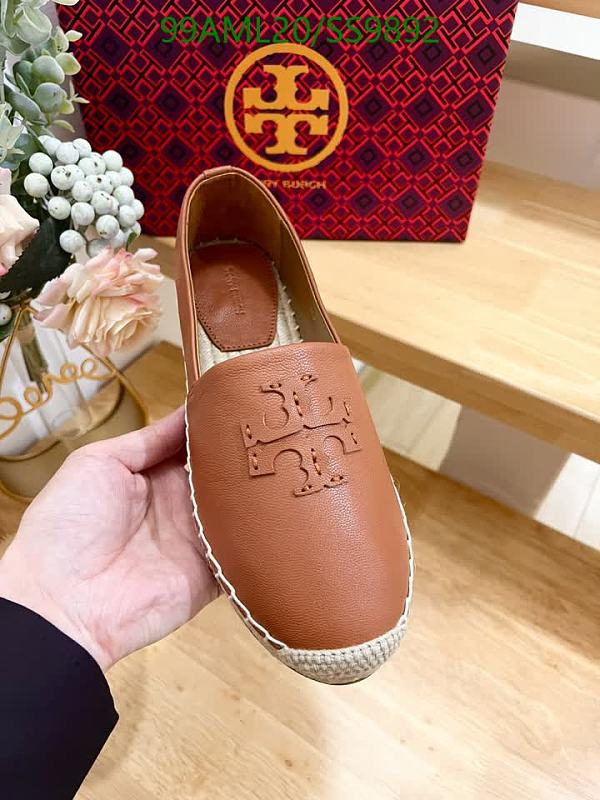 Tory Burch Women's Brown Sheepskin Espadrille Flats