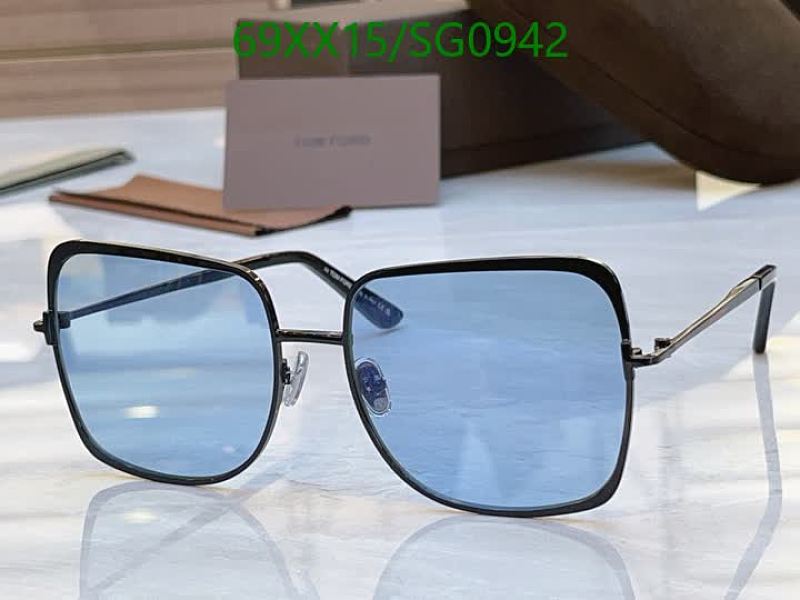 Tom Ford "SG0942" Square Blue Lens Sunglasses - 57-17-140