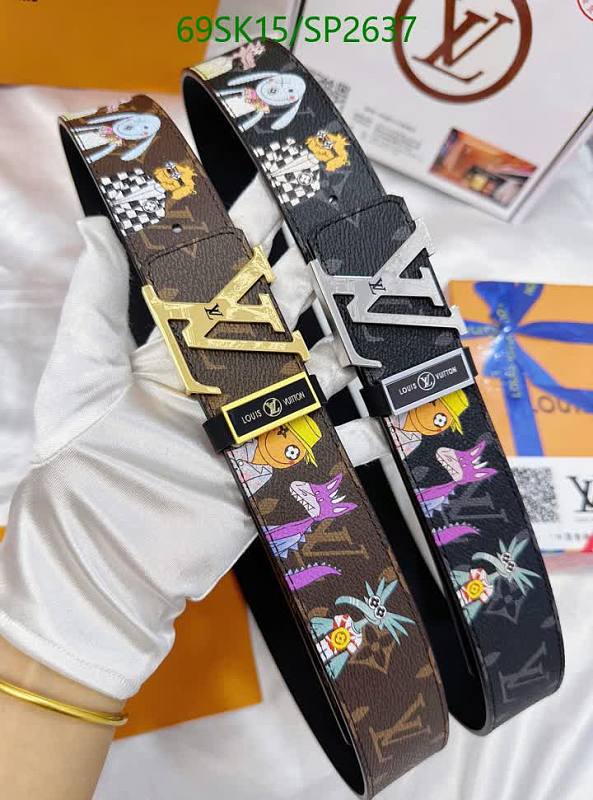 Louis Vuitton Monogram Belt with Cartoon Dragon & Character Print