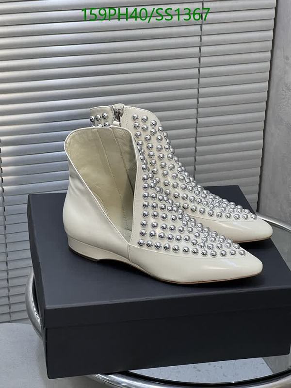 Alaia Women's Cream Studded Leather Ankle Boots - EU 35-41