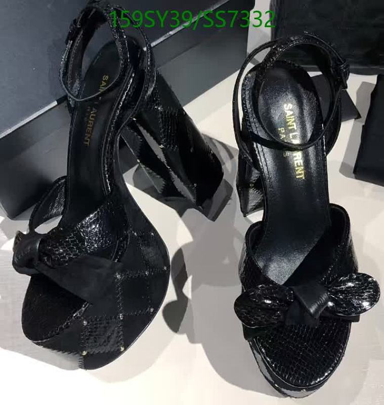 Yves Saint Laurent Women's Black Bow Heeled Sandals