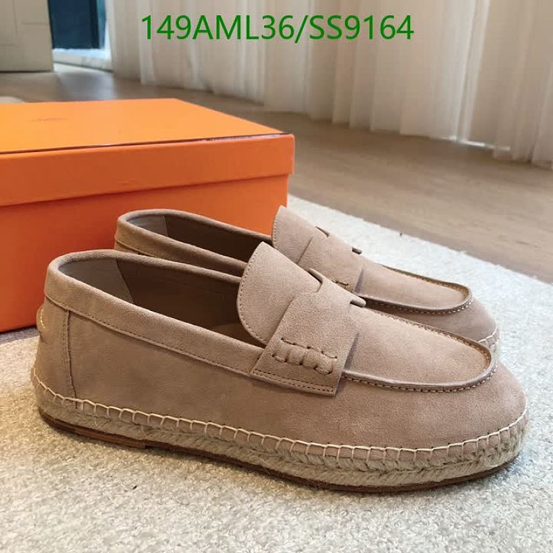 Products 11 Hermès Men's Suede Espadrille Loafers - Classic Tan