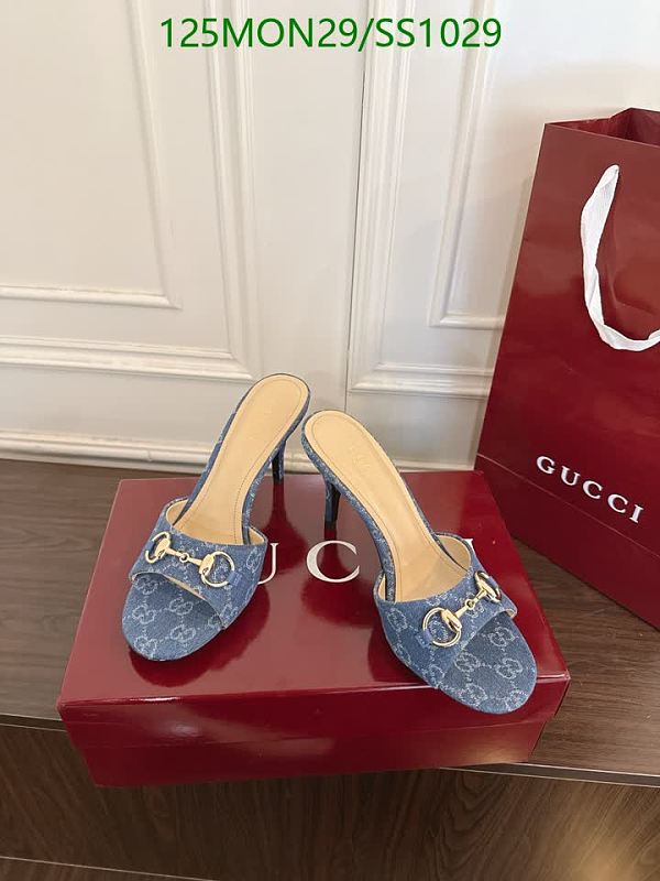Gucci Women's Blue Denim Horsebit High Heel Mules - EU 35-42 8 Gucci Women's Blue Denim Horsebit High Heel Mules - EU 35-42