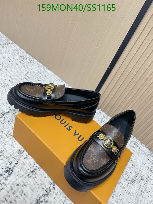 Louis Vuitton Women's Black Leather Loafers with Monogram Detail - EU 35-41