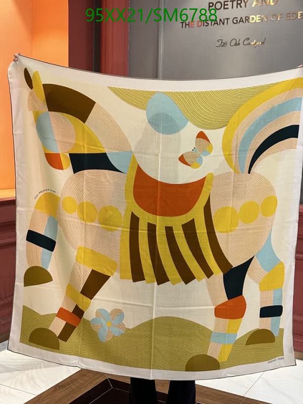 Hermès Silk and Cashmere Scarf - Artistic Pegasus Design