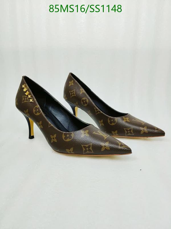 Louis Vuitton Women's Brown Monogram Leather Pointed-Toe Pumps
