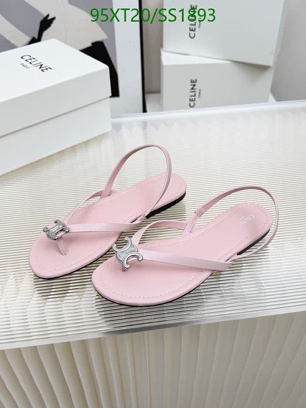 Celine Women's Pink Calf Leather Thong Sandals - EU 35-41