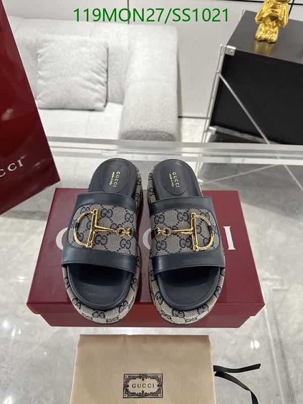 Gucci Women's GG Canvas Slide Sandals with Horsebit Detail
