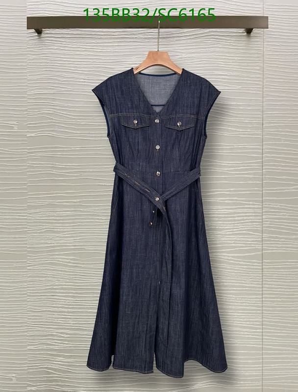 Products 32 Valentino Denim V-Neck Sleeveless Belted Midi Dress