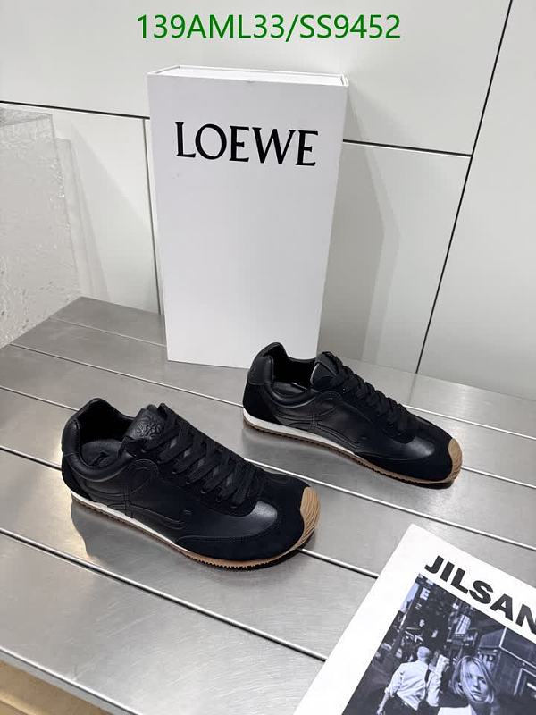Loewe Men's Black Suede & Cowhide Low-Top Sneakers