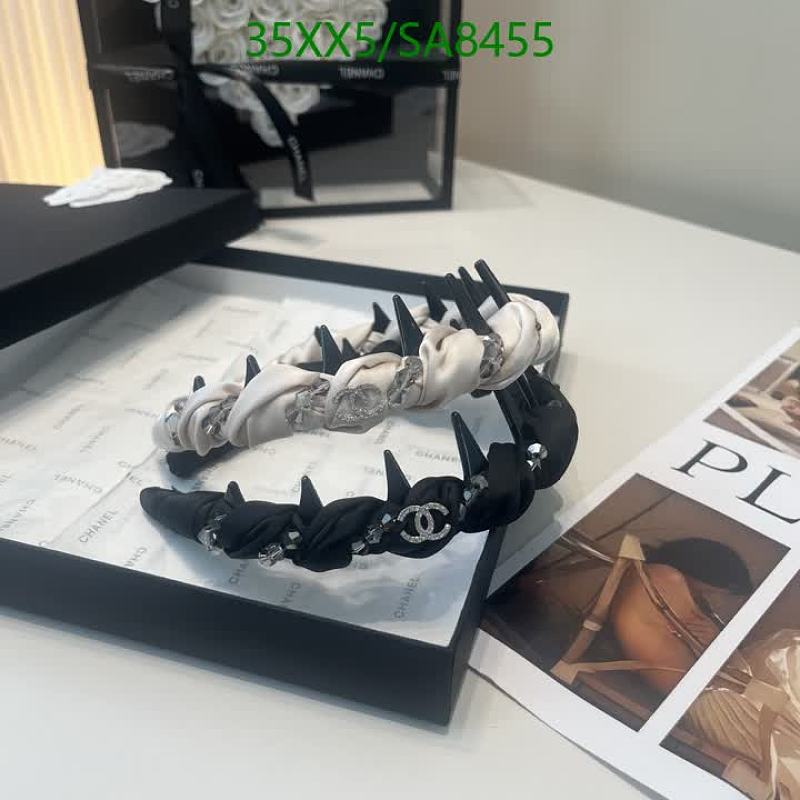 Chanel Headband Crystal Embellished Satin Trendy Hair Accessory