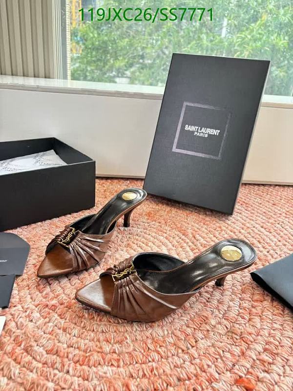 Yves Saint Laurent Women's Brown Leather Kitten Heel Mules - EU 35-42