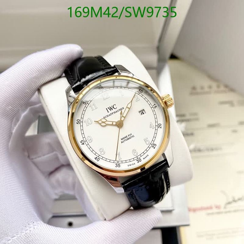 IWC Schaffhausen Automatic Mechanical Watch with Leather Strap