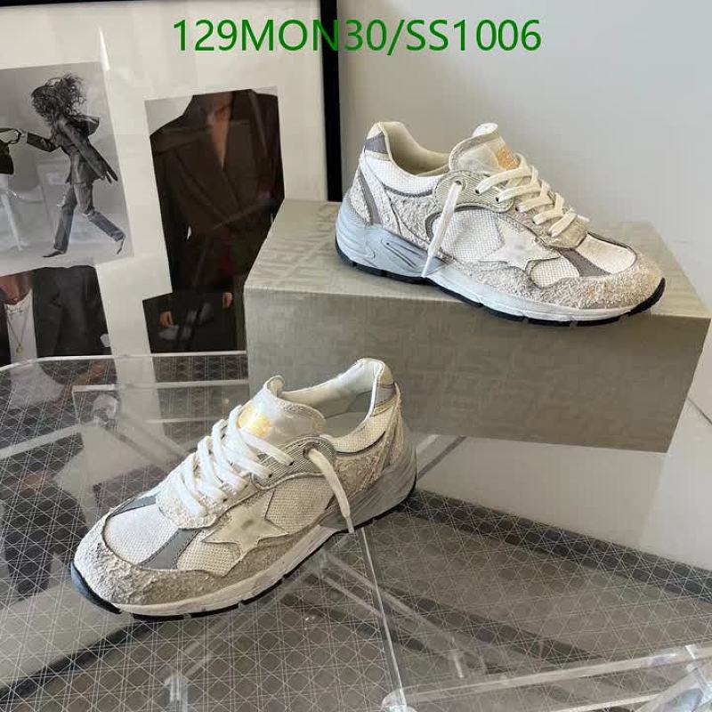 Golden Goose Women's White & Grey Mesh & Cowhide Star Sneakers