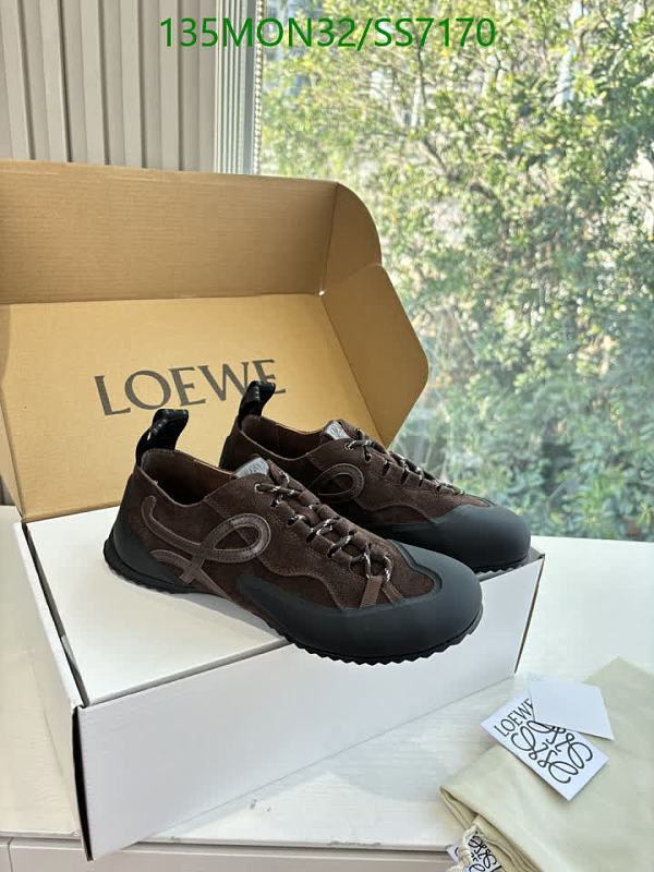 Loewe Men's Suede Low-Top Sneakers - Brown, EU 35-45