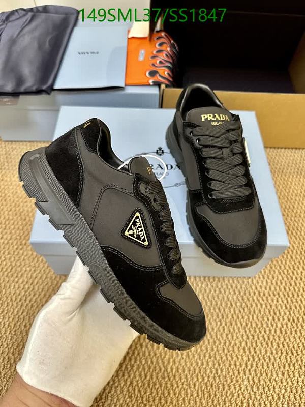 Prada Women's Suede and Sheepskin Casual Sneakers - Black