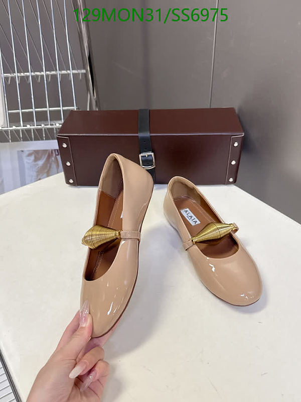 Alaia Women's Patent Leather Mary Jane Shoes with Gold Detail
