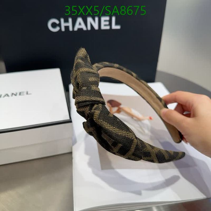 Products 22 Fendi Brown FF Vertigo Fabric Knotted Headband