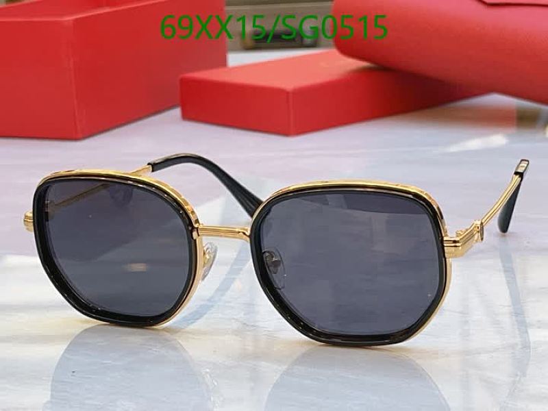 Cartier Signature Octagonal Sunglasses - Gold Frame, Black Lenses