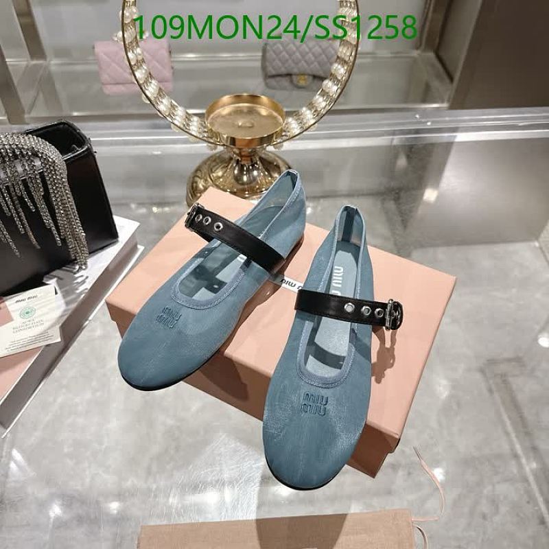 Miu Miu Women's Blue Mesh & Sheepskin Mary Jane Flats - EU 35-40 31 Miu Miu Women's Blue Mesh & Sheepskin Mary Jane Flats - EU 35-40