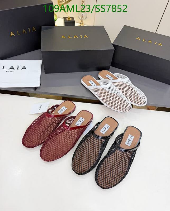 Alaia Women's Patent Leather Mesh Mule Shoes - Stylish & Comfortable