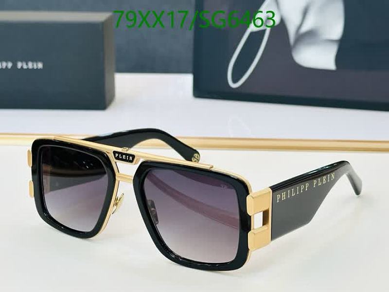 Philipp Plein Men's Square Sunglasses SG6463 - Gold & Black