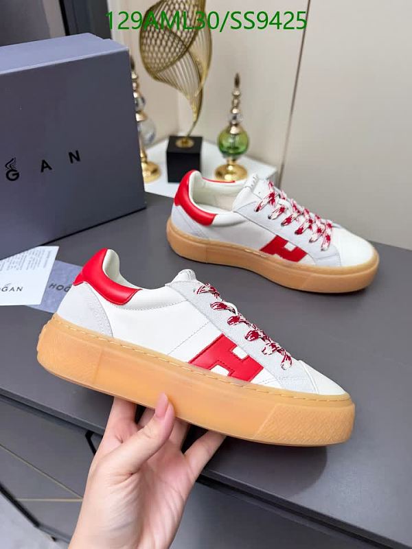 Hogan Women's White & Red Suede & Leather Platform Sneakers