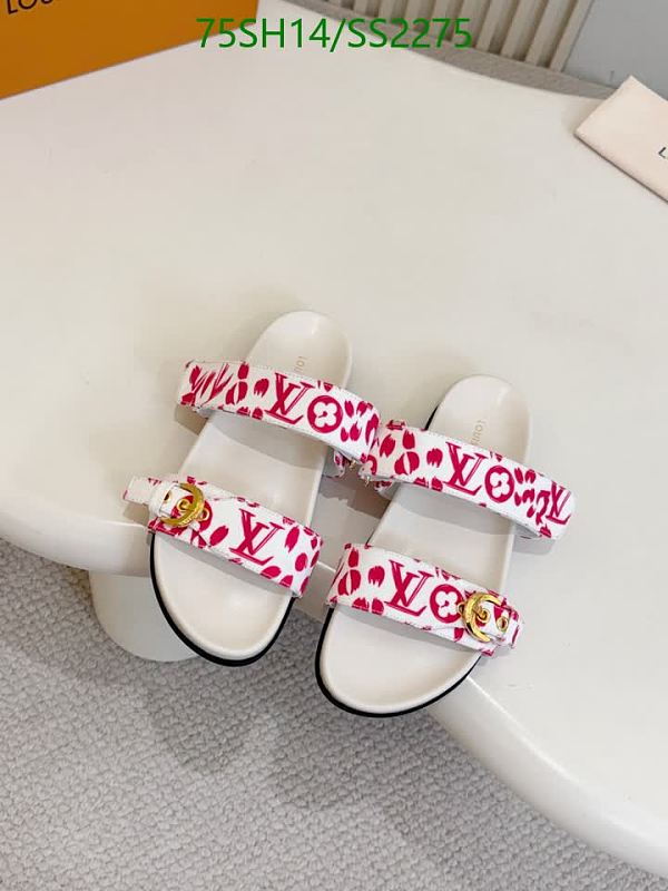 Louis Vuitton Women's White & Pink Monogram Slide Sandals