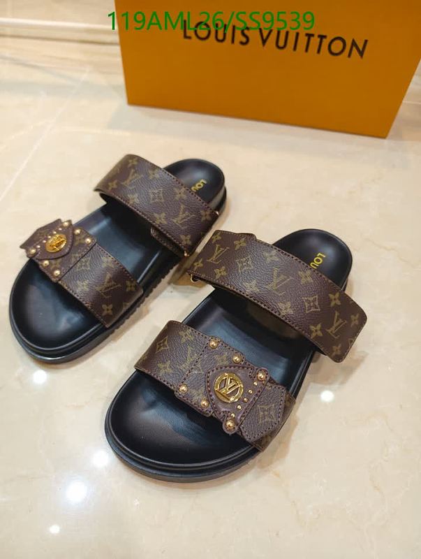 Louis Vuitton Women's Genuine Leather Slides Sandals