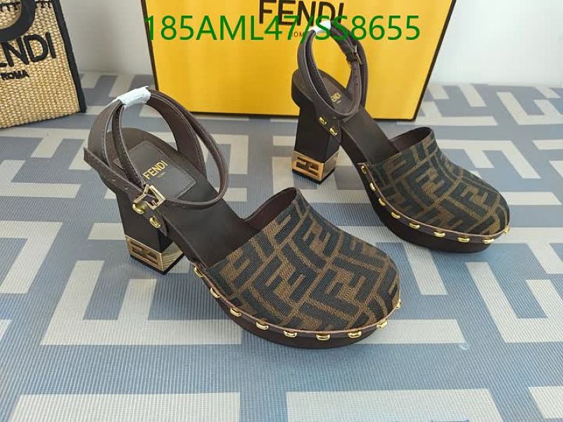 Fendi Women's Platform Clog Sandals with FF Motif