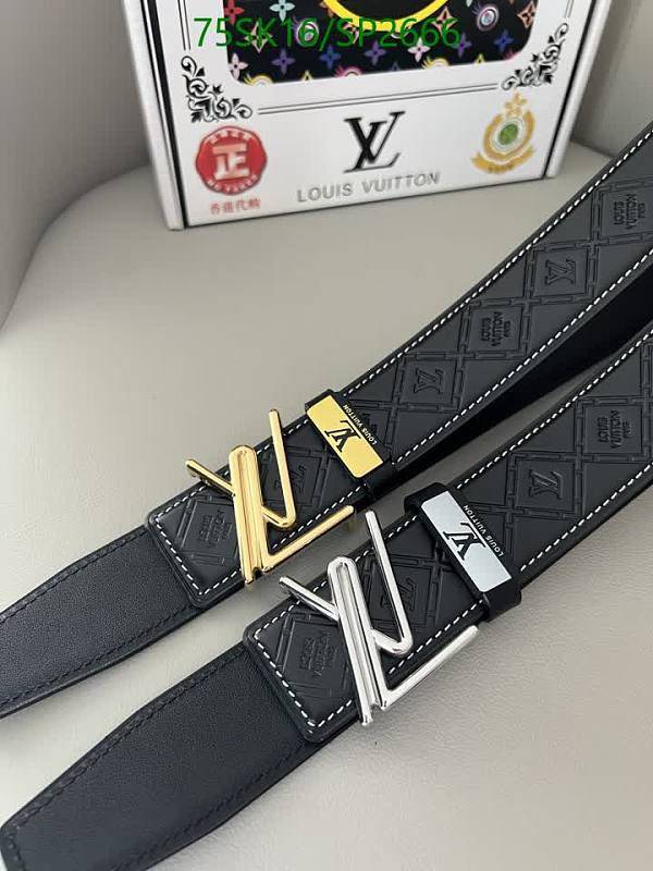 Louis Vuitton Monogram Belt - Genuine Leather, 3.8cm Width