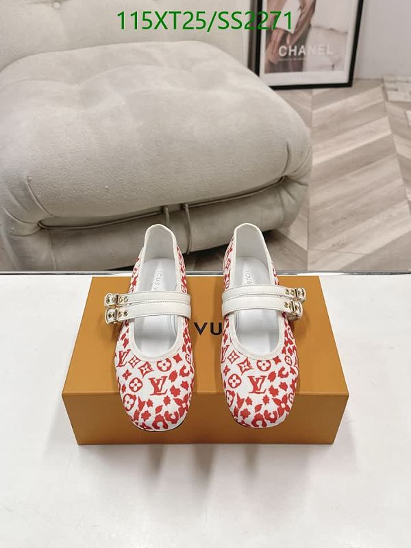 Louis Vuitton Women's Mesh & Leather Ballet Flats - Red Monogram