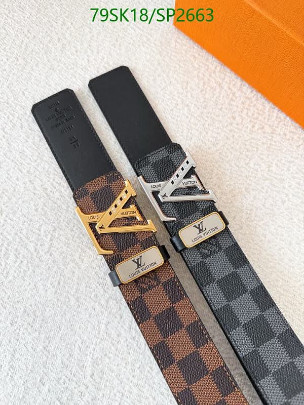 Louis Vuitton Damier Ebene & Graphite Canvas Belt - Classic & Modern Styles