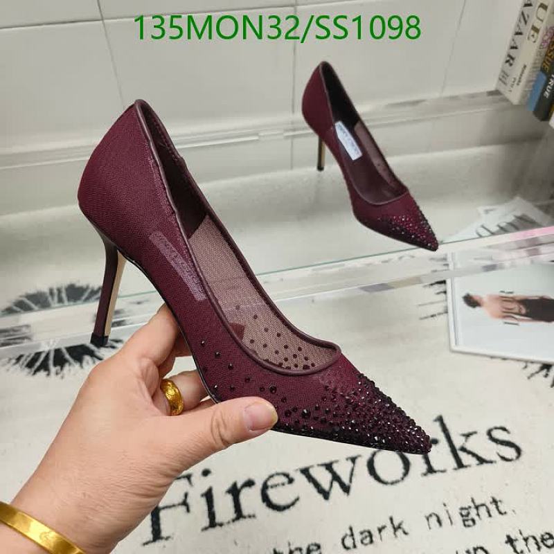 Jimmy Choo Women's Burgundy Mesh Pointed-Toe Stiletto Heels