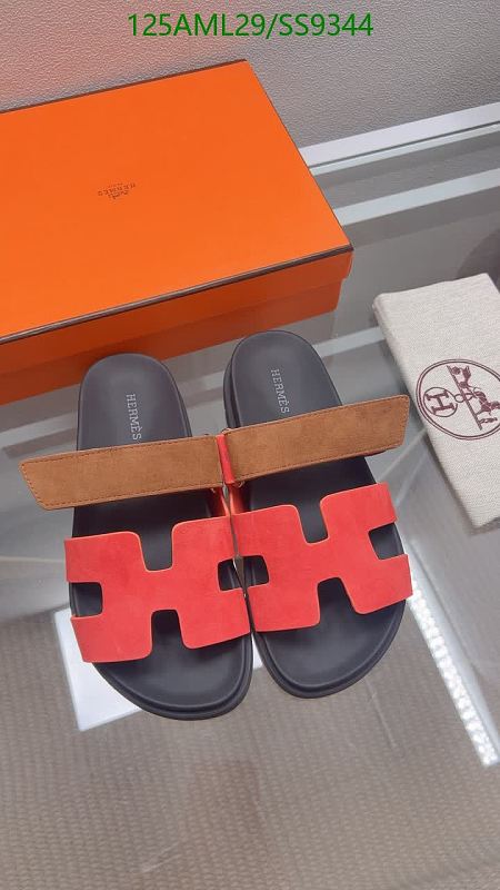 Hermes Women's Red Suede H-Slide Sandals