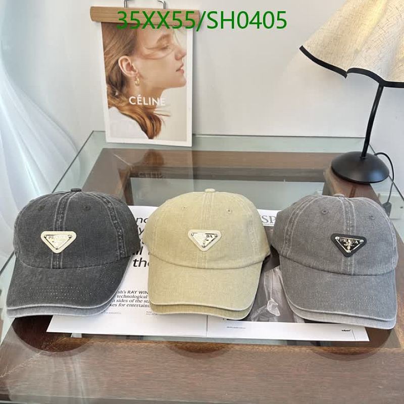 Prada Cotton Twill Baseball Cap with Triangle Logo