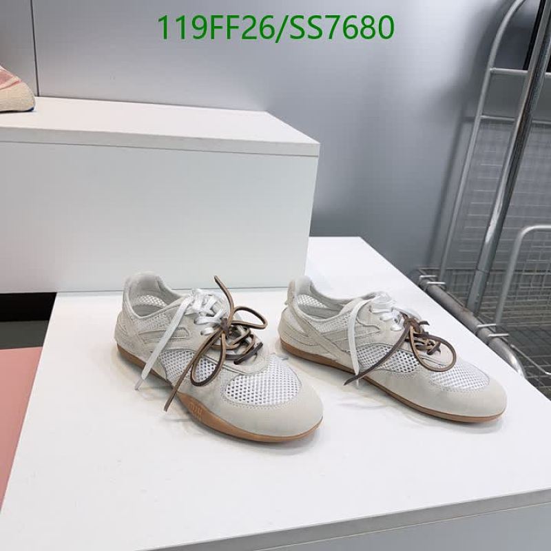 Miu Miu Women's Suede & Mesh Low-Top Sneakers