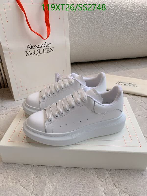 Alexander McQueen Women's Oversized White Leather Sneakers