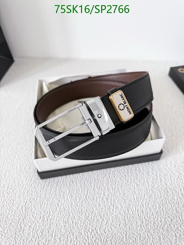 Montblanc Genuine Leather Reversible Belt for Men - 3.5CM Width
