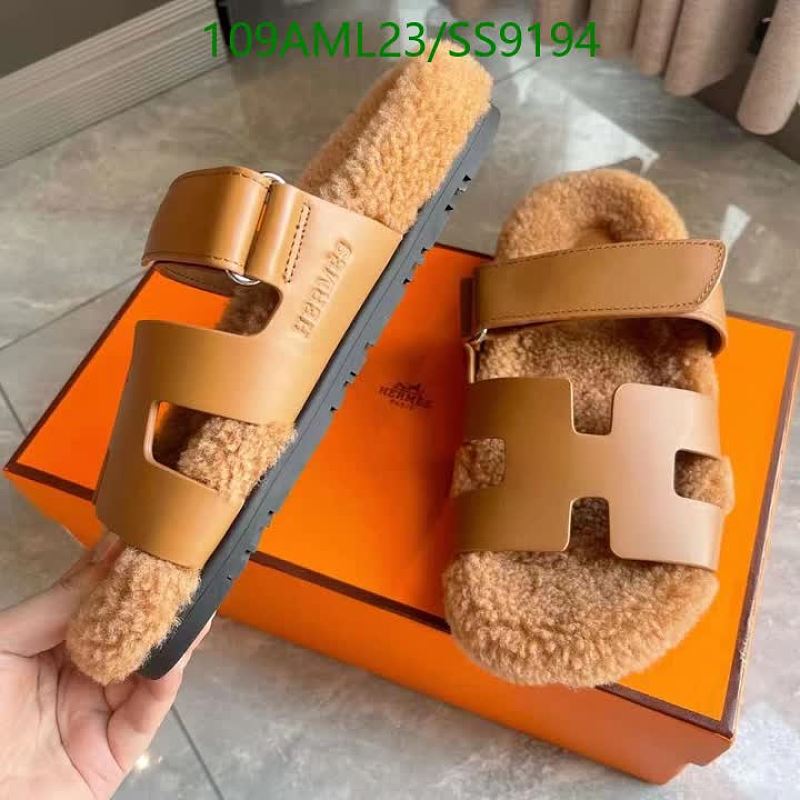 Hermes Women's Cozy Wool & Leather Slides - EU 35-44