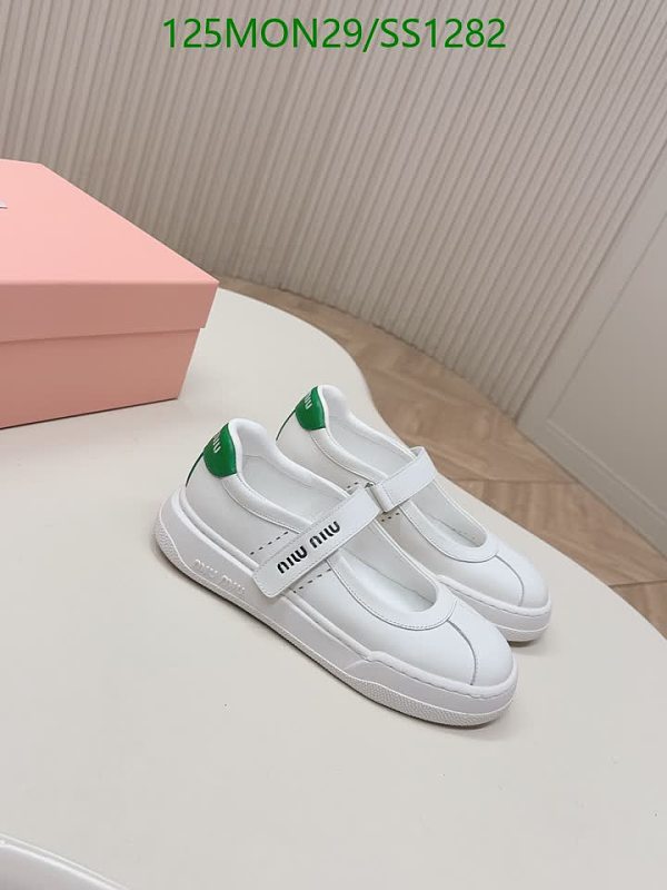 Miu Miu Women's White Sheepskin Mary Jane Sneakers - EU 35-40