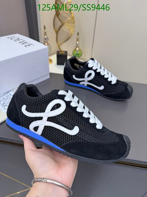 Loewe Men's Black Mesh & Suede Low-Top Sneakers